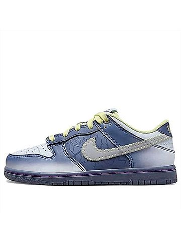 Nike Pre-School Boy's Dunk Low Frankenstein Shoes in Diffused Blue/Blue Tint-Luminous Green (view 2)