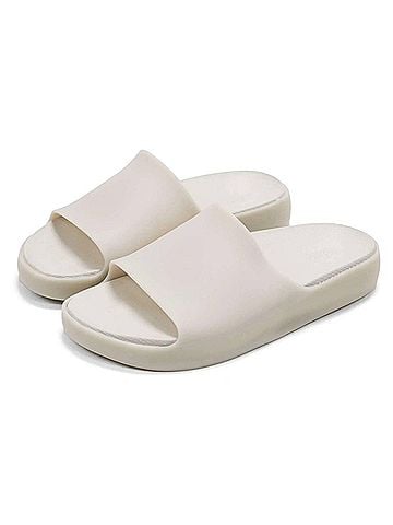 Melissa Women's Cloud Comfort Slides in Beige (view 2)