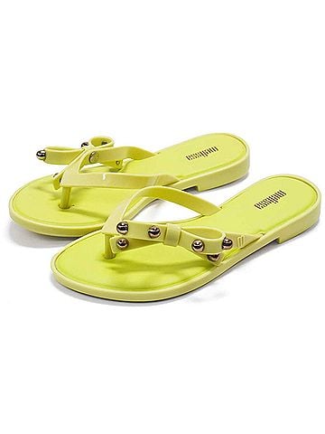 Melissa Women's Flip Flop Slim Ii Fashion Sandals in Neon Green (view 2)