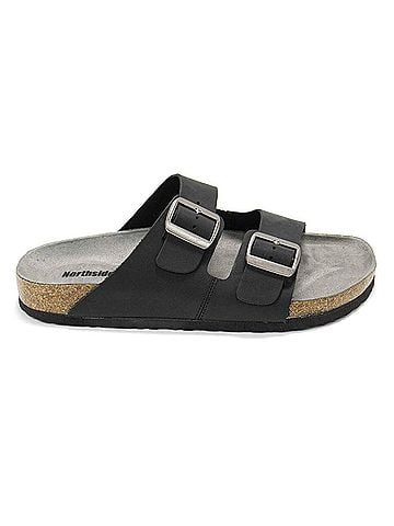 Northside Men's Raegan Leather Strap Cork Sandal in Onyx (view 1)