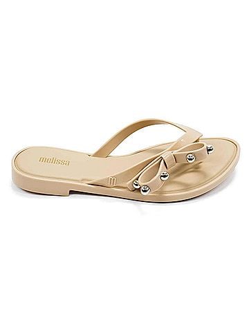 Melissa Women's Flip Flop Slim Ii Fashion Sandals in Beige (view 1)