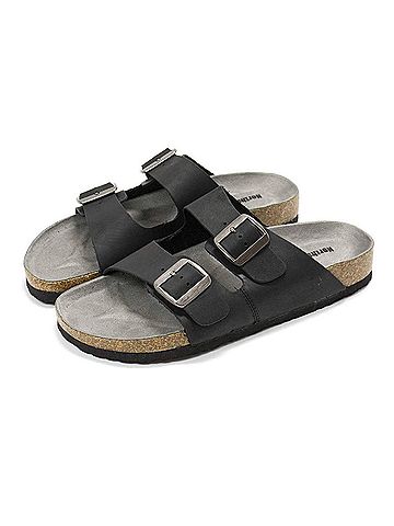 Northside Men's Raegan Leather Strap Cork Sandal in Onyx (view 2)