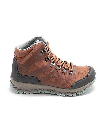Northside Women's Hargrove Mid Waterproof Hiking Boots in Redwood (view 1)