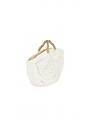 Cleobella Women's Ora Crochet Bag in Ivory (view 2)
