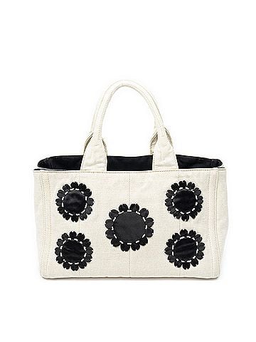Prada Medium Mistolino Canapa Tote (view 1)