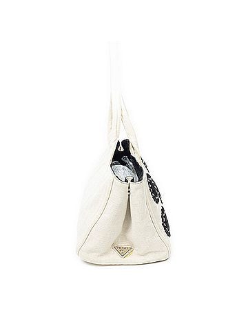 Prada Medium Mistolino Canapa Tote (view 2)