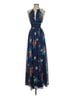 Express 100% Polyester Floral Blue Express Cocktail Dress Size S - photo 1