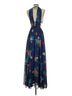 Express 100% Polyester Floral Blue Express Cocktail Dress Size S - photo 2