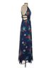 Express 100% Polyester Floral Blue Express Cocktail Dress Size S - photo 3