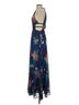 Express 100% Polyester Floral Blue Express Cocktail Dress Size S - photo 4