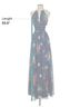 Express 100% Polyester Floral Blue Express Cocktail Dress Size S - photo 5