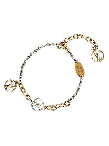 Louis Vuitton Louis Vuitton Bracelet Logomania Chain M68077 Gold Silver Plated Metal Women's LOUIS VUITTON (view 1)
