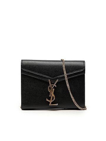 Saint Laurent Saint Laurent Cassandra YSL Logo Chain Shoulder Bag Wallet 635023 Black Leather Women's SAINT LAURENT (view 1)