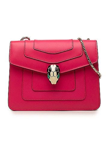 Bvlgari Bulgari Serpenti Forever Crossbody Chain Shoulder Bag, Pink Leather, Women's BVLGARI (view 1)