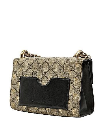 Gucci Gucci GG Supreme Padlock Chain Shoulder Bag 409487 Black Gold Leather Women's GUCCI (view 2)