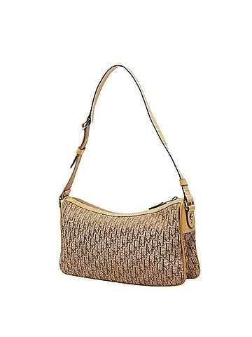 Christian Dior Christian Dior Dior Trotter Straight Chic One-Shoulder Bag, Beige Canvas Leather, Women's. (view 2)