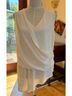 H&M 100% Polyester Ivory Sleeveless Blouse Size 10 - photo 3
