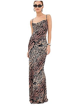 Good American Bias Cowl Maxi Cocktail Dress (view 1)