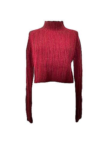 Maje Maje Crew Neck Sweater in Red Acrylic (view 1)