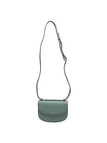 A.P.C. A.P.C. Mini Geneve Crossbody Bag In Green Leather (view 1)