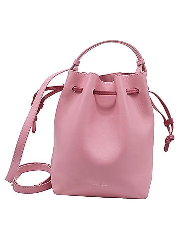 Mansur Gavriel Mansur Gavriel Confetti Drawstring Bucket Bag in Pink Leather (view 2)