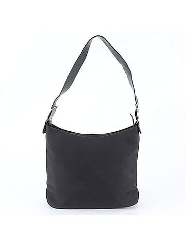 Salvatore Ferragamo Salvatore Ferragamo BA-21 8192 Leather Canvas Shoulder Bag, Black, Women's (view 1)