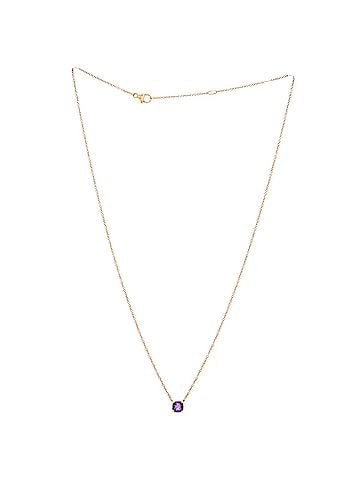 David Yurman Micro Chatelaine Pendant Necklace 18K Yellow Gold and Amethyst 5mm (view 2)