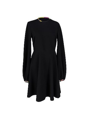 Emilio Pucci Emilio Pucci Long-Sleeve Flared Mini Dress in Black Polyester (view 1)