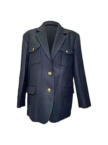 Sandro Sandro Paris Gemma Suit Blazer in Navy Blue Wool (view 1)