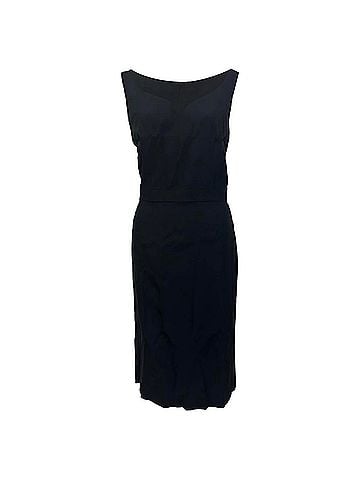 Alexander McQueen Alexander McQueen Sweetheart Neckline Vintage Midi Dress in Black Viscose (view 1)