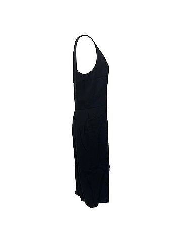 Alexander McQueen Alexander McQueen Sweetheart Neckline Vintage Midi Dress in Black Viscose (view 2)