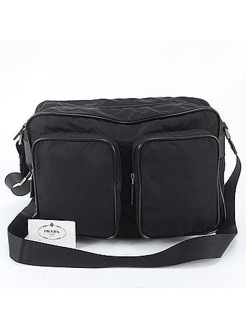 Prada Prada Tessuto Nylon VA0350 Leather Shoulder Bag for Men (with Guarantee Card) (view 1)