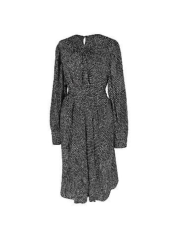 Isabel Marant Isabel Marant Polka Dot Midi Dress in Black Silk (view 1)