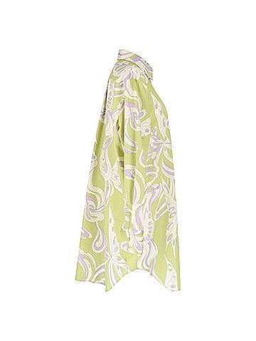 Emilio Pucci Emilio Pucci Farfalle-Print Button-Down Shirt in Green Polyester (view 2)