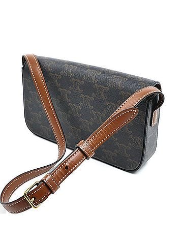 Céline CELINE Celine Triomphe Claude Shoulder Bag Brown 194142CUZ Women's (view 2)