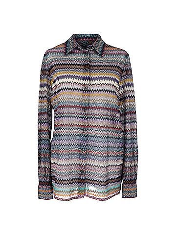 Missoni Missoni Knitted Zig-Zag Shirt in Multicolor Viscose (view 1)