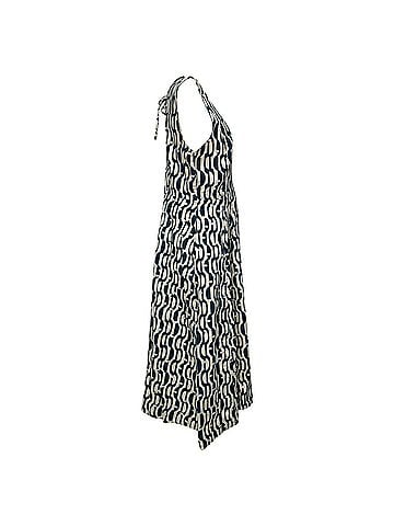 Max Mara Max Mara Geometric Print Midi Dress in Multicolor Cotton (view 2)