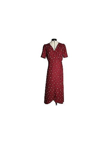Everly Polka Dot Midi Wrap Dress Casual Dress (view 1)