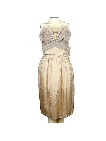 BCBGMAXAZRIA Runway Midi Silk Dress Cocktail Dress (view 1)