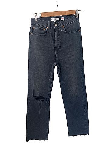 RE/DONE ultra high rise stove pipe Jeans (view 1)