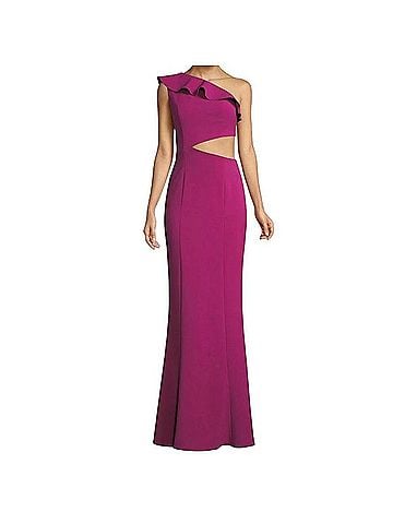 Maria Bianca Nero Cutout Ruffle Mermaid Dress Cocktail Dress (view 1)