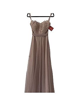 Watters & Watters Latte Maxi 09623 Cocktail Dress (view 1)