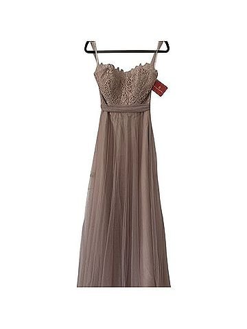 Watters & Watters Latte Maxi 09623 Cocktail Dress (view 1)