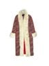 Akira 90% Polyester 10% Acrylic 100% Polyester 100% Polyester 100% Polyester Aztec Or Tribal Print Red Ivory Trenchcoat Size M - photo 1