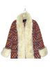 Akira 90% Polyester 10% Acrylic 100% Polyester 100% Polyester 100% Polyester Aztec Or Tribal Print Red Ivory Trenchcoat Size M - photo 5