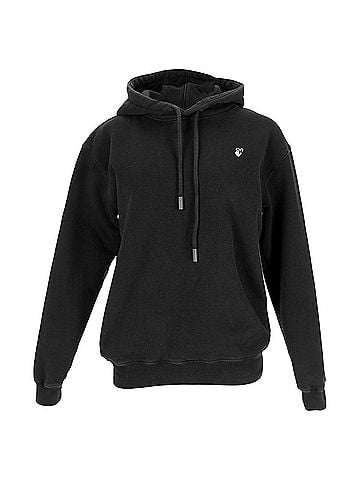 OFF-WHITE Off-White Flock Arrow Hoodie in Black Cotton (view 1)