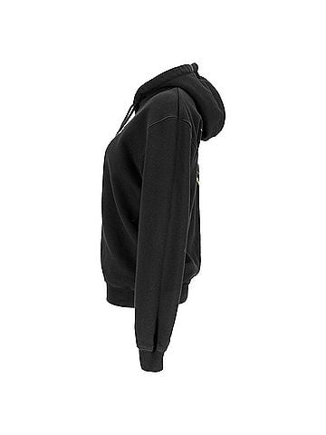 OFF-WHITE Off-White Flock Arrow Hoodie in Black Cotton (view 2)
