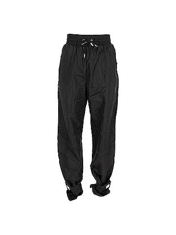 OFF-WHITE Off-White Ankle Strap Drawstring Track Pants in Black Polyamide (view 1)