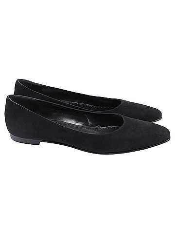 Manolo Blahnik Manolo Blahnik Gelista Ballet Flats in Black Suede (view 1)