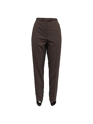 Dries Van Noten Dries Van Noten Crepe Skinny Pants in Brown Polyester (view 1)